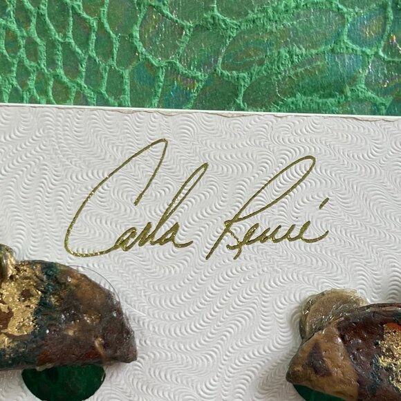 Vintage Carla Renee Handmade in California Dangle Pierced Earrings.  New  * - Picture 4 of 7